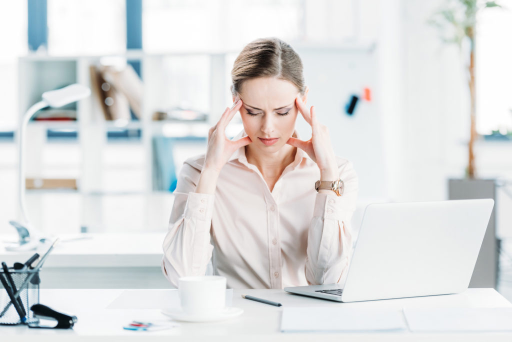 Stress Moodbild. Darmstress Stressbauch