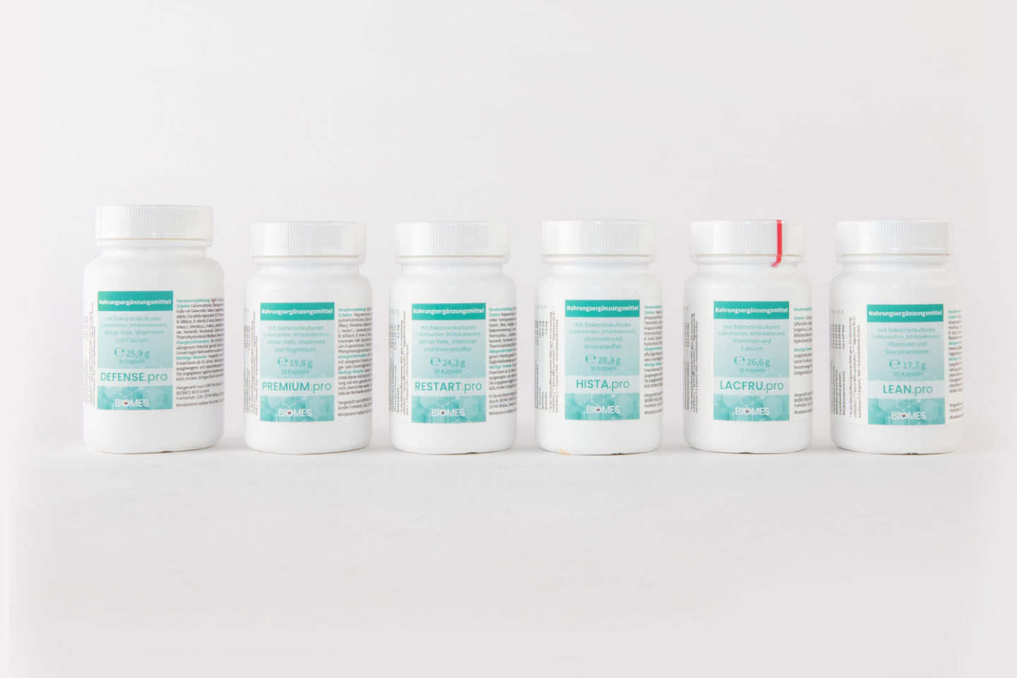 Probiotische Nahrungsmittel Dosen gesamtes Sortiment und Angebot